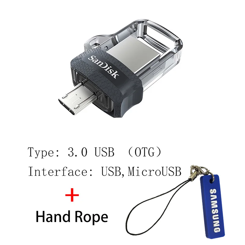 SDDD3 AA Sandisk Флешка 128 Гб 64 ГБ 32 ГБ 256 Гб OTG USB флеш-накопитель 32 64 128 16 ГБ флеш-накопитель 3,0 USB флешка диск на ключе память для телефона - Цвет: SDDD3 AA