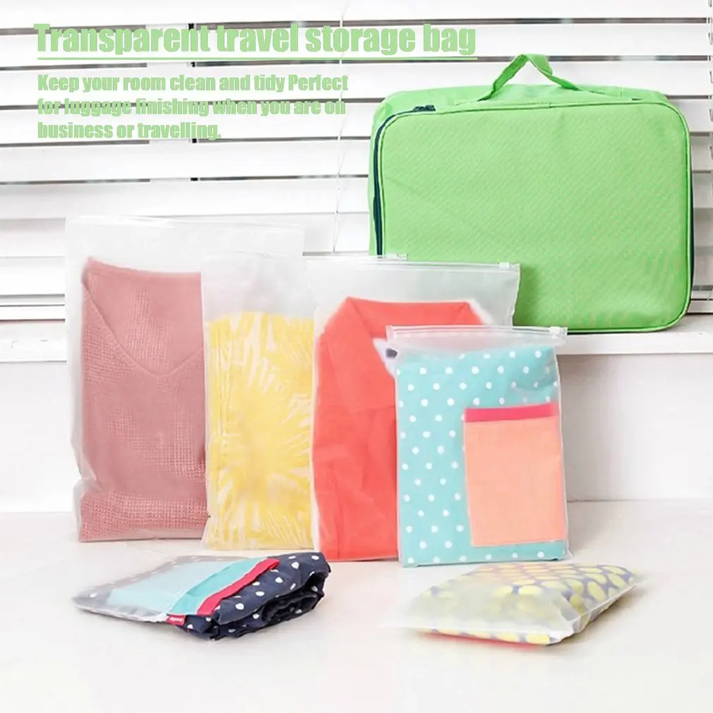 2pcs Waterproof Zip Clothes Underwear Bra Socks Storage Bag Seal Pouch Organizer new arrival | Дом и сад