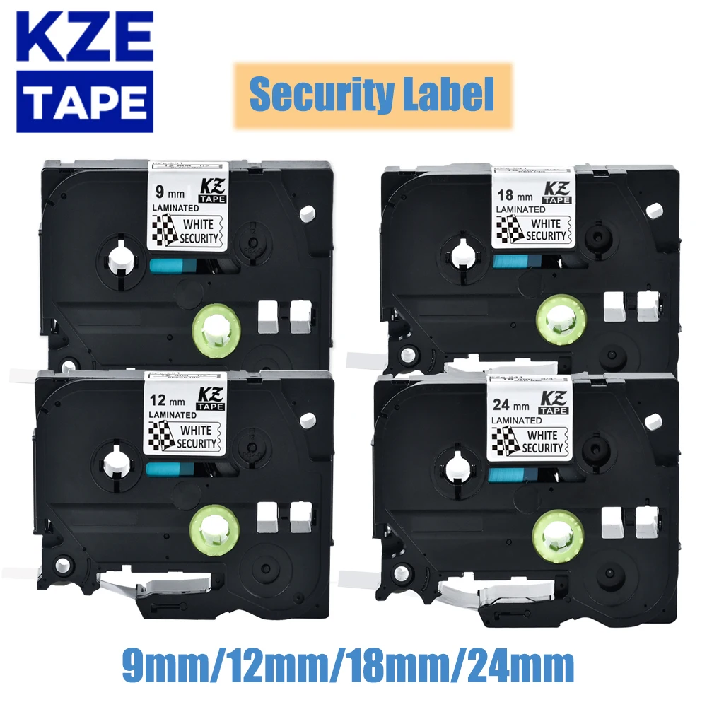 Этикетка безопасности KZE черно-белая 9 мм 12 18 24 SE3 SE4 SE5 SE2 Цветочная - Цена: 326.56