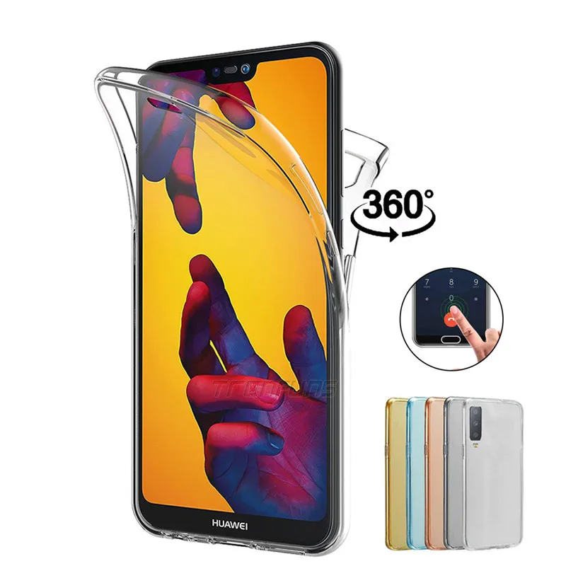 Двойной силиконовый чехол для Huawei 10i 20i 8 10 20 Lite мягкий из ТПУ Honor 8A 8S 360