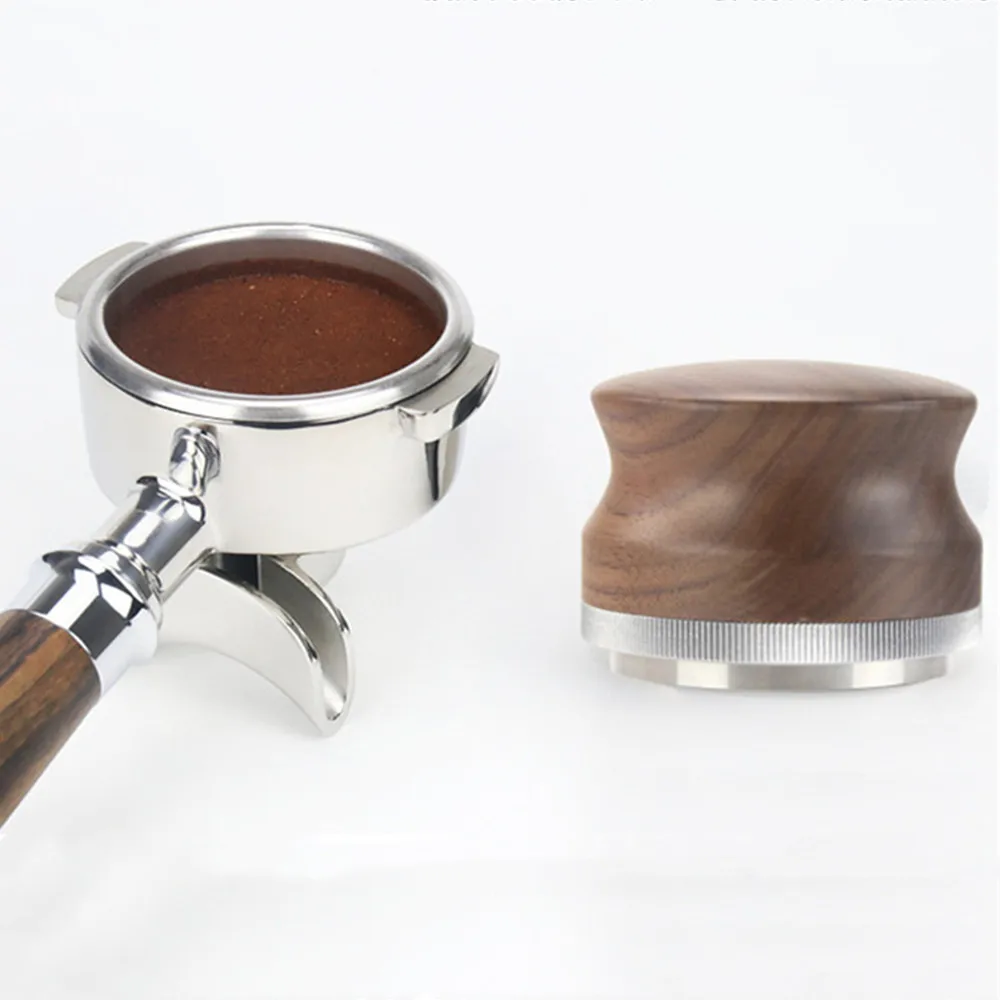

51MM 304 Stainless Steel Adjustable Coffee Espresso Tamper Three Angled Flat Base Ripple Base Tools Portafilter Coffee Tamper