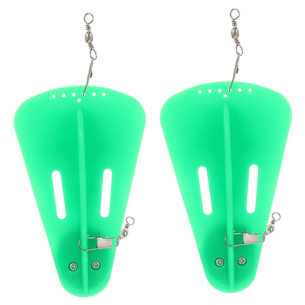 

2Pcs Dive Boards Deep Sea Fishing Diving Boards Trolling Accessories (Green)