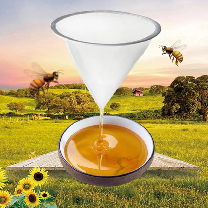

35CM Honey Strainer Net Ultra-fine Impurity Filter Cloth Beekeeping Tool Funnel cover the honey barrel and filter honey directly