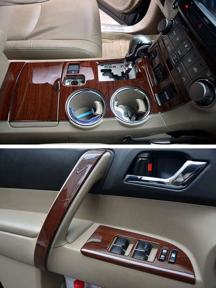 Подходит для Toyota Highlander 09-14 модифицированное 3D углеродное волокно/персиковое