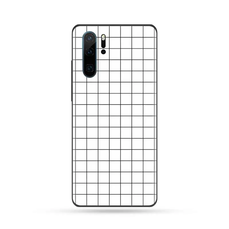 

Black and white checkerboard Phone Case For Huawei Mate 9 10 20 Pro lite 20x nova 3e P10 plus P20 Pro Honor10 lite