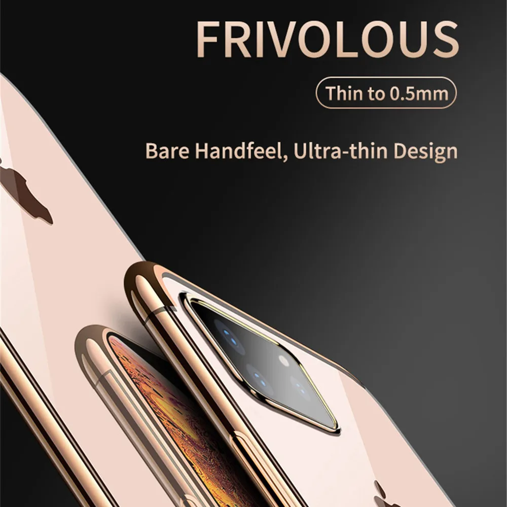 Ультратонкий чехол для iPhone 11 Pro Max 2019 XR XS X с покрытием Прозрачный мягкий кремний