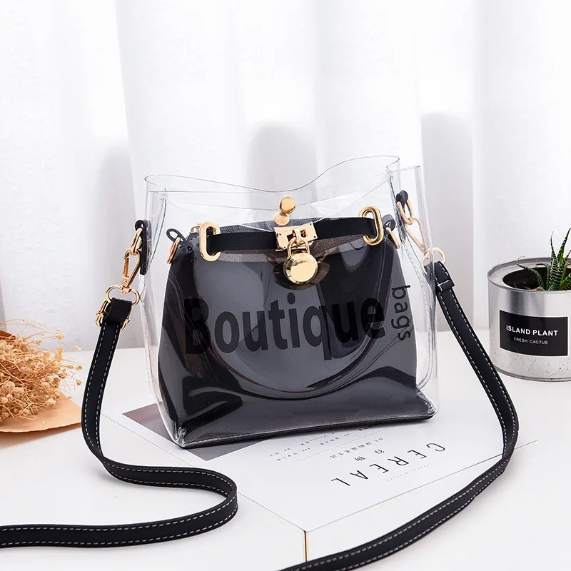 FONTO Women's Transparent Letter Bags PVC Waterproof Summer Envelope Bag Fashion Simple Ladies Composite #197221 - купить по