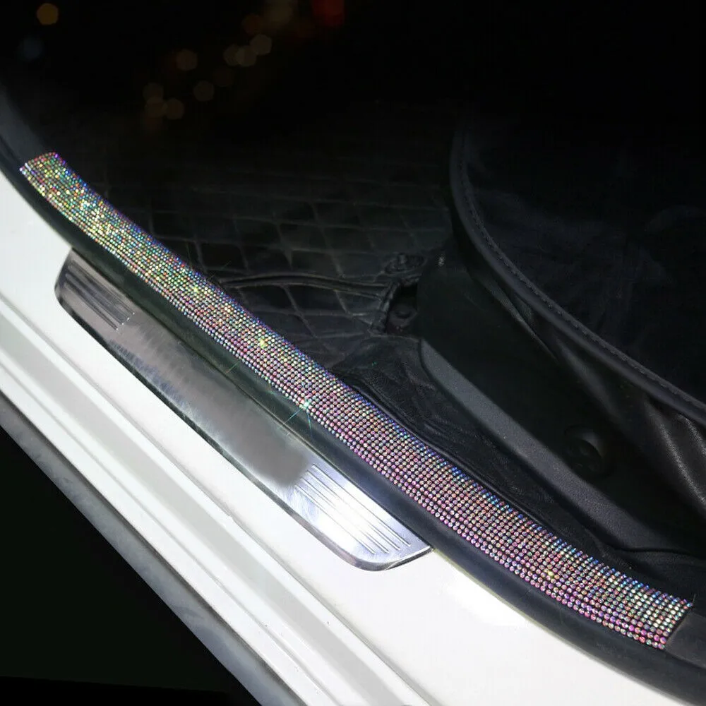 

Rhinestone Car Threshold Strip Sticker Universal Accessory Bling Bumper