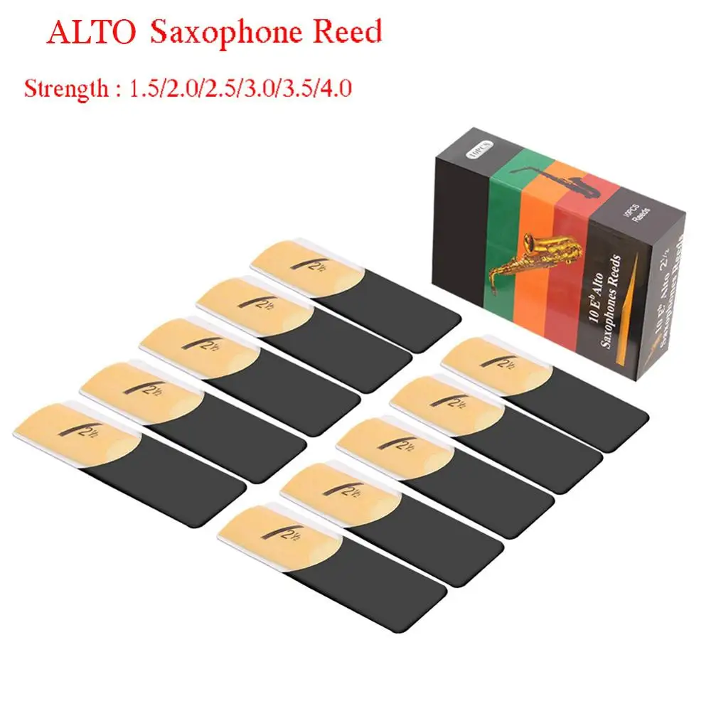 

Eb Alto Sax Saxophone Reeds Strength 1.5 2.0 2.5 3.0 3.5 4.0 Saxophone Reed Woodwind Instrument Parts Accessories 10 Pack
