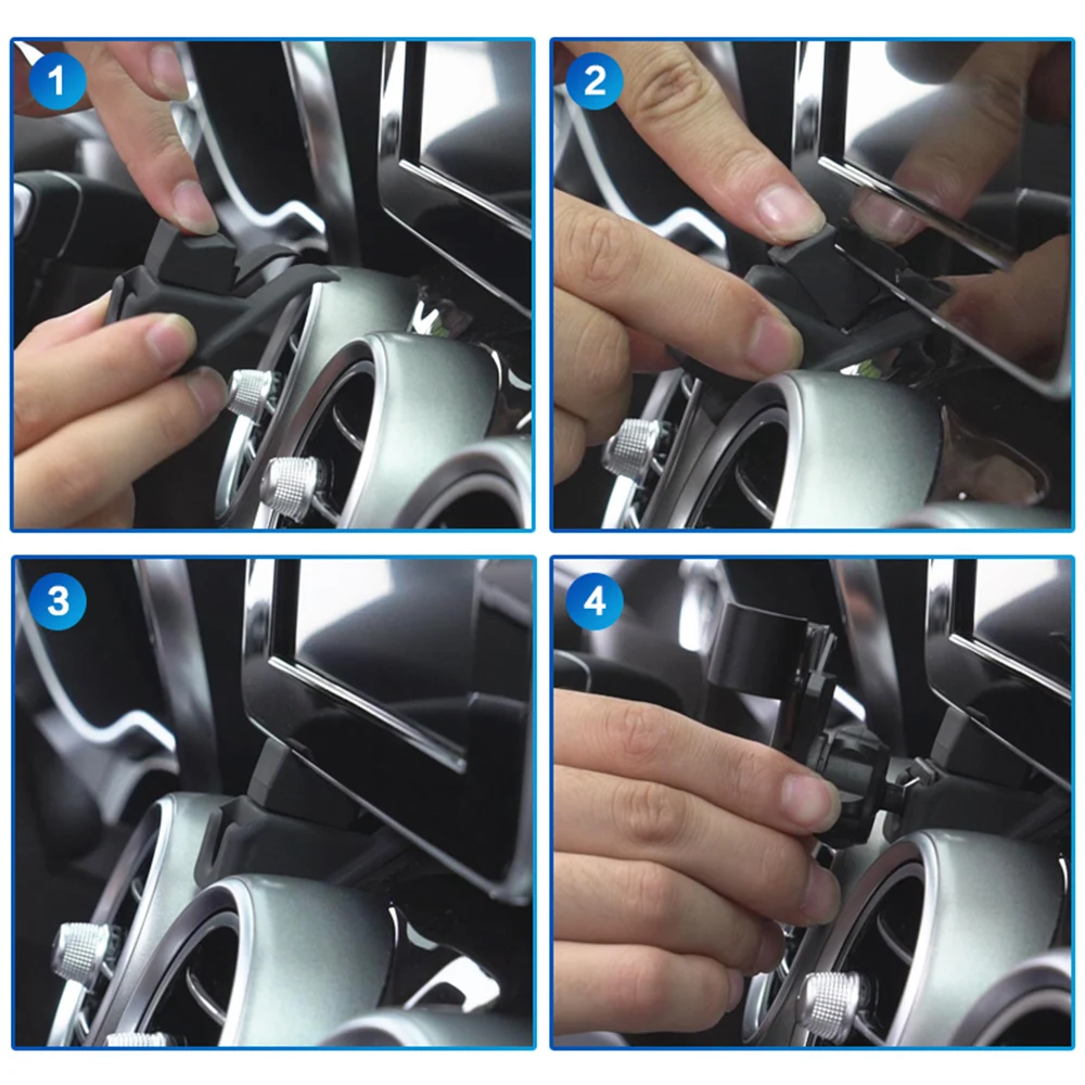 

For Mercedes-Benz C GLC W205 X253 Anti-skid Car Phone Holder Air Vent Mount Clip Clamp Adjustable Mobile Phone Stand GPS Bracket