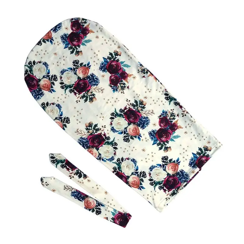 

Baby Kids Wrap Cloth Headband Set Children Newborn Print Swaddle Head Hoop