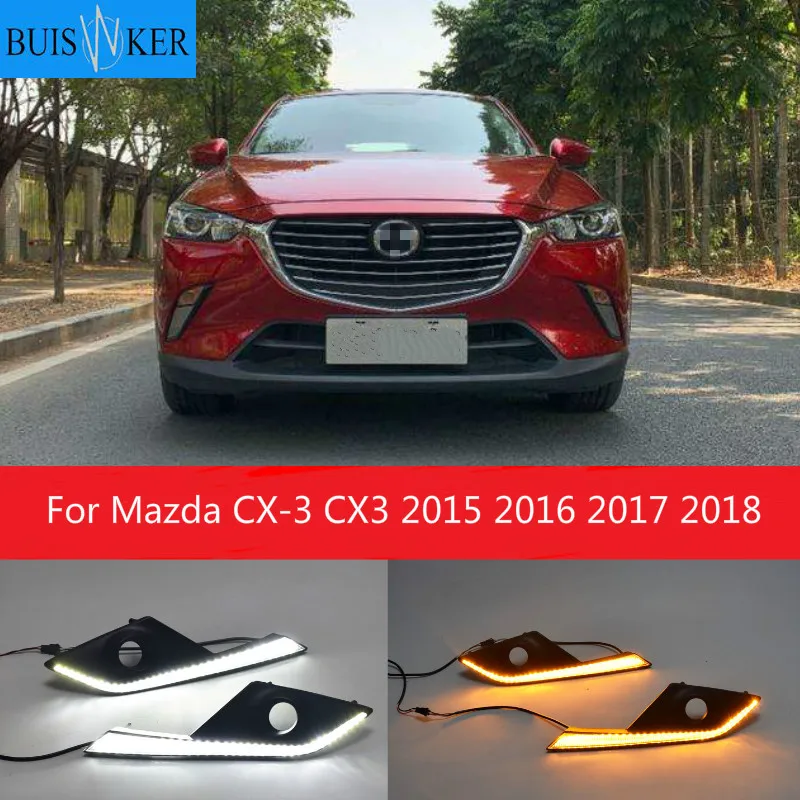 Светодиодные дневные ходовые огни для Mazda CX 3 CX3 2015 2016 2017 2018 автомобильные