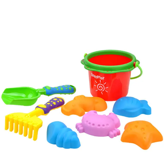 Детский пляжный игровой набор для ванной высокое качество ведро грабли песочное