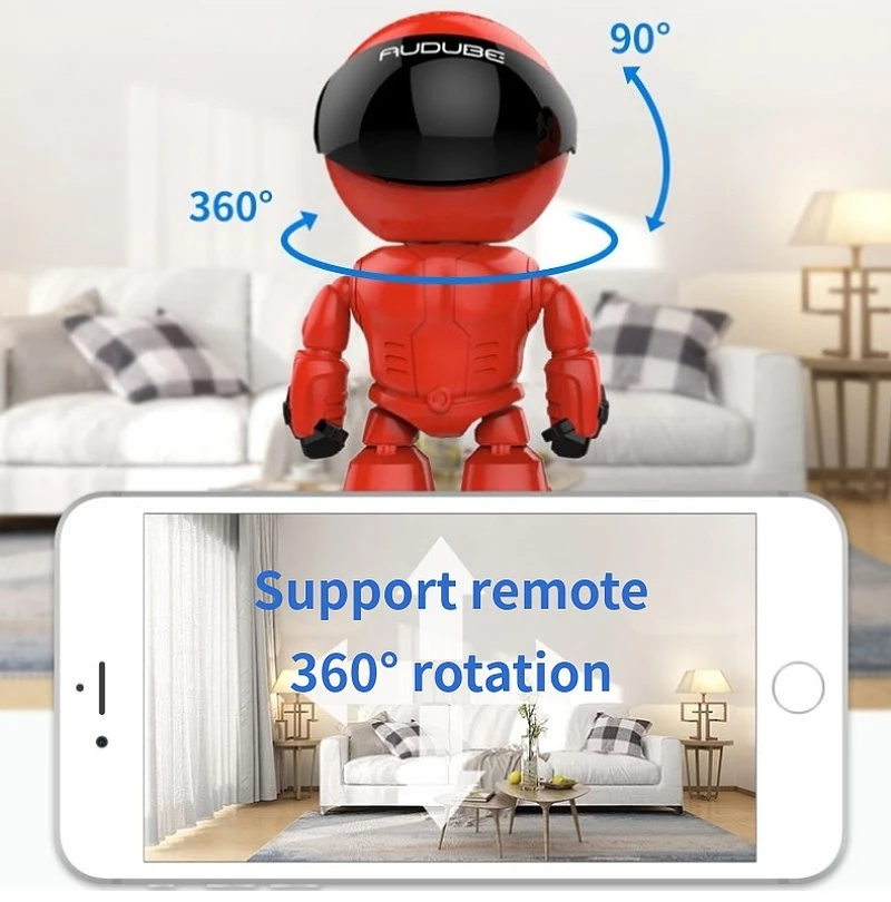 1080P WiFi робот IP камера панорамирование наклон безопасности Поддержка P2P ночное