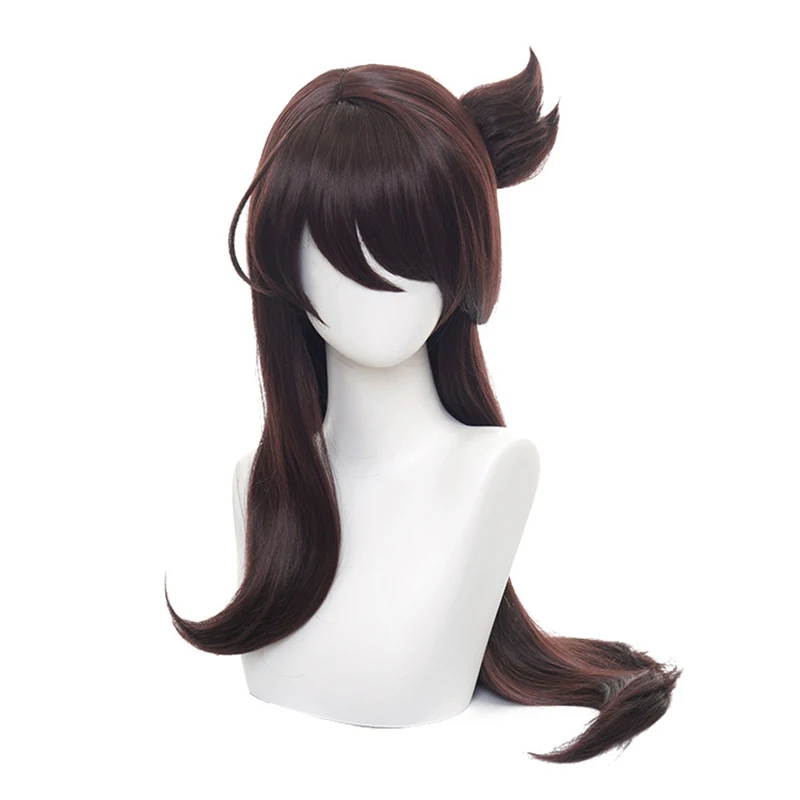 

Beidou Dark Brown Long Wig Cosplay Costume Game Genshin Impact Bei Dou Women Carnival Party Wigs Synthetic Hair
