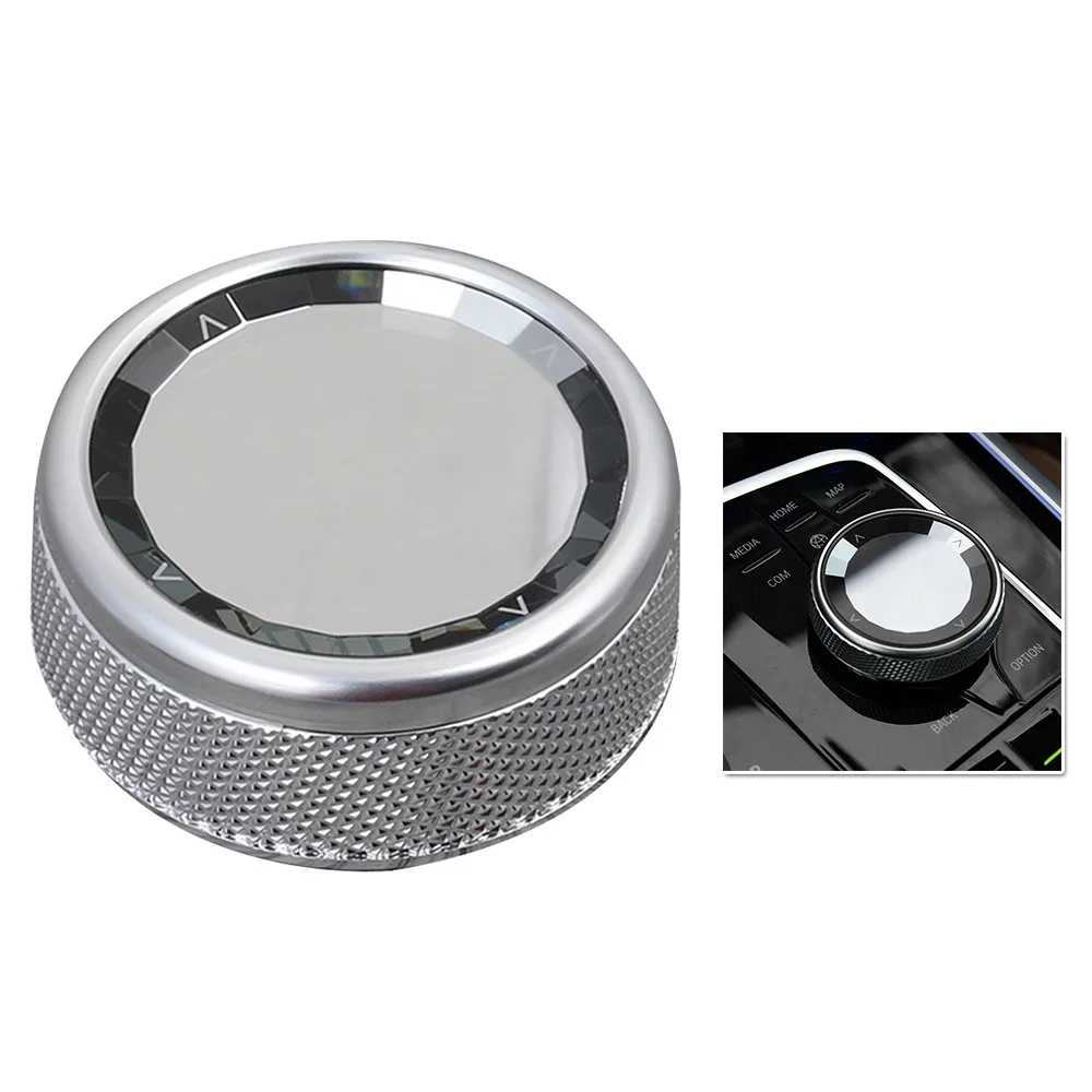 

Accessory Multi-media Knob Cover Parts Replacement 1pcs ABS&Crystal Button Silver Fashion