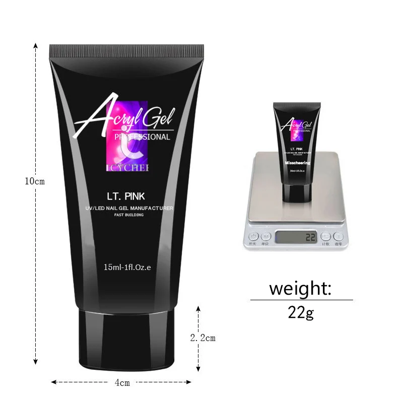 ICYCHEER 15 мл 9 цветов быстро строительный Гель лак для ногтей Удлинительный УФ гель