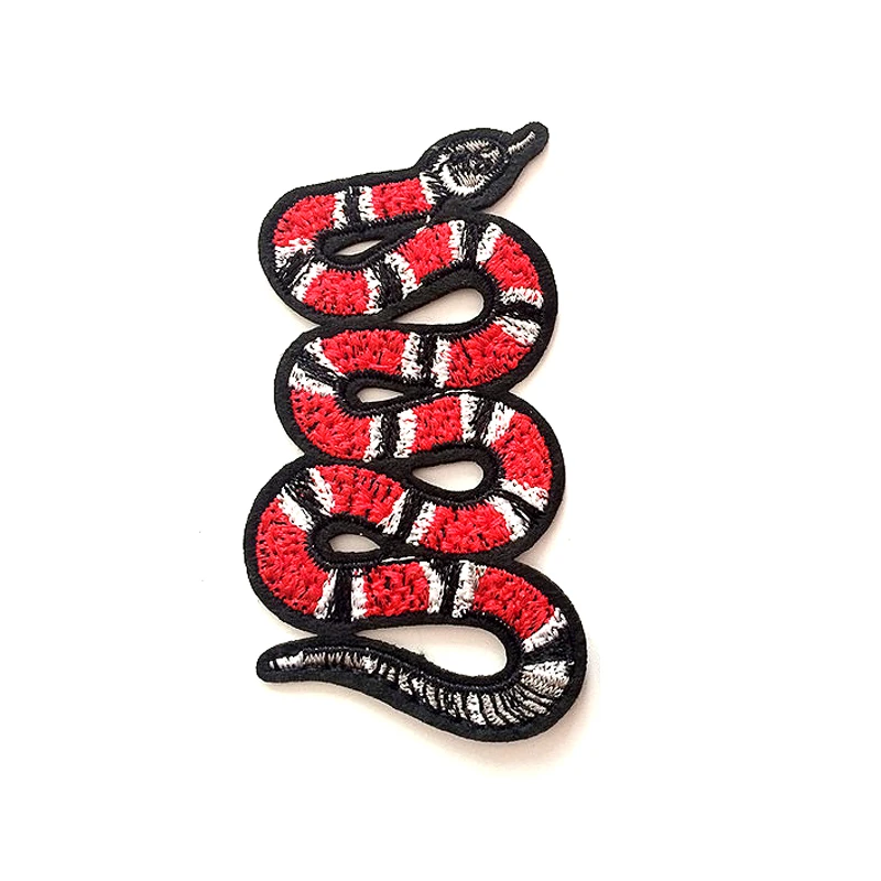 Красная нашивка Змея на вышитые нашивки для куртки одежды сделай сам аксессуары
