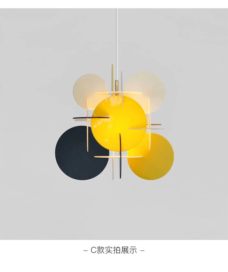 저렴한 새로운 스타일 북유럽 창조적인 마카롱 샹들리에 레스토랑 레스토랑 바 헤일로 Led 간단한 개성 우산 샹들리에