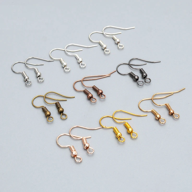 

100pcs/Lot Earring Findings Earrings Clasps Hooks Fittings for DIY Jewelry Making Supplies Accessories 7 Colors