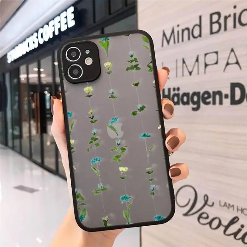

Dried flowers Phone Case Matte Transparent for iPhone 11 12 7 8 s mini pro X XS XR MAX Plus funda