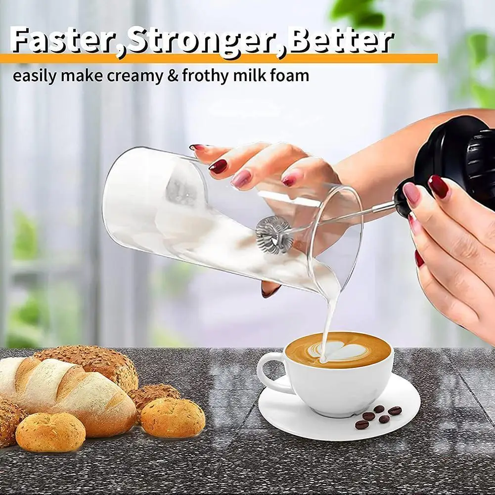 

Electric Milk Frother Cup Egg Beater Cup Coffee Whisk Kitchen Cup Cup Jug Kitchen Home Automatic Mixer Accessories Z9n2