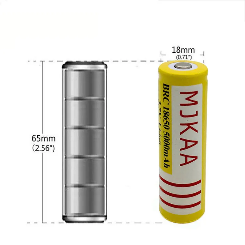 MJKAA 4 шт. 100% новый BRC18650 5000 мАч 18650 3 7 в желтый перезаряжаемый литий ионный