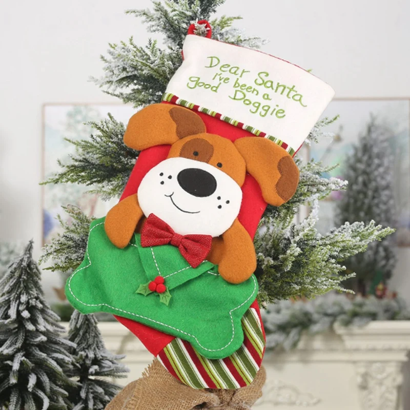 Рождественские чулки для домашних животных 2 упаковки рождественских чулок