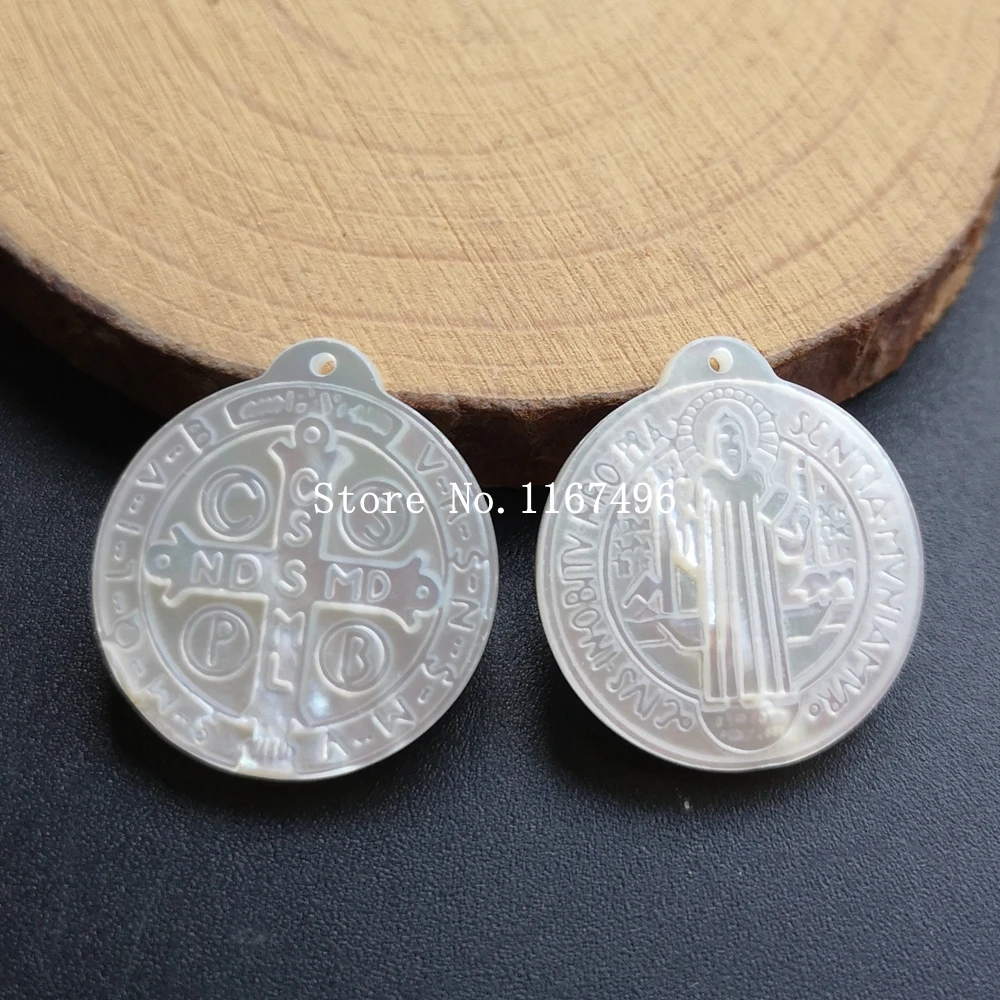 5pcs/lot 21mm Natural Cross &amp San Benito Mother pearl shell Charm for DIY Jewelry Jesus Pearl Necklace | Украшения и