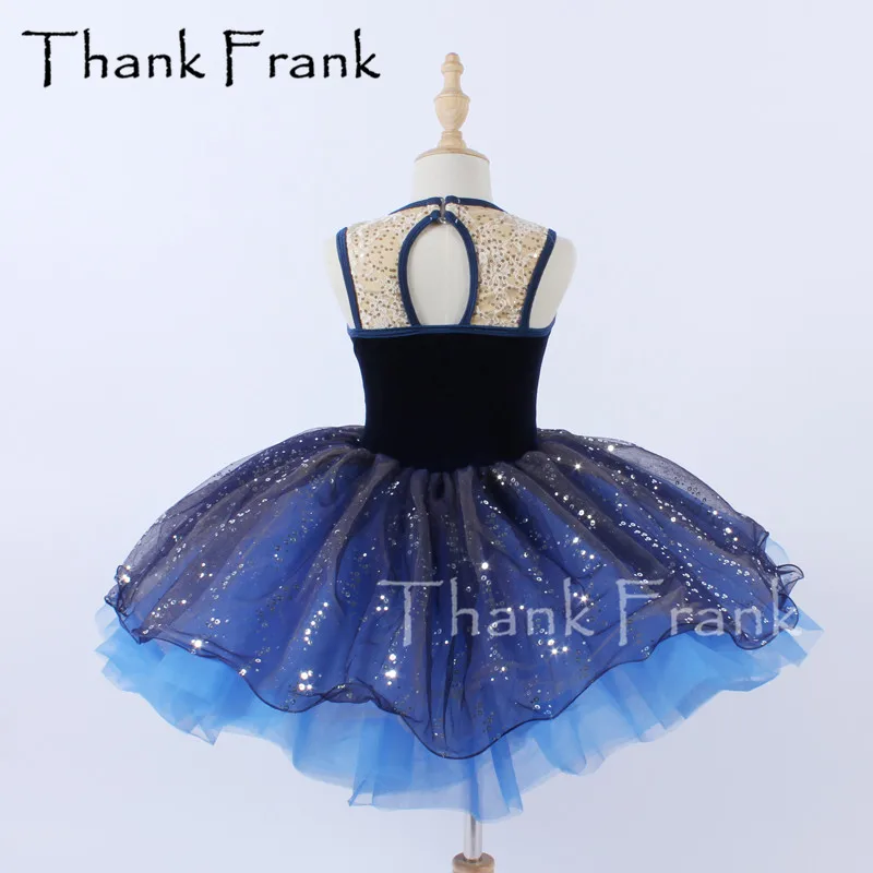 Кружевное балетное платье для девочек детские платья пачки с голубым звездным