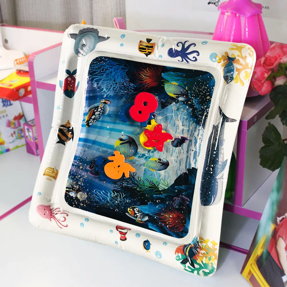 Надувной детский коврик для воды 50x60 см садовый игровой водяной развлекательный