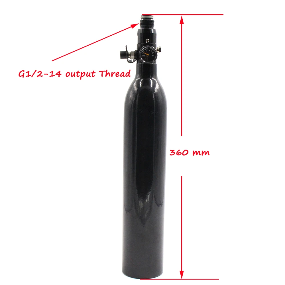 0.5l PCP Пейнтбол высокого давления Воздушный бак 3000psi регулятор 4500psi