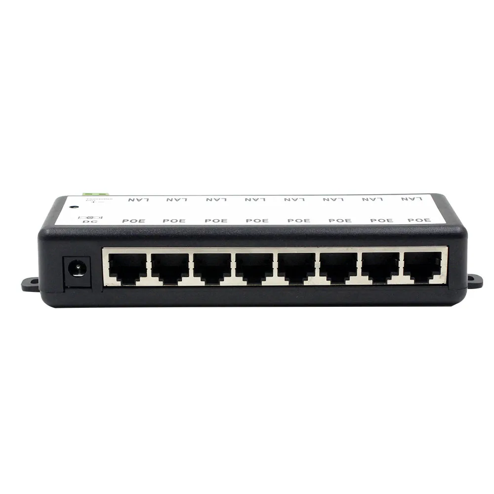 POE инжектор 4 порта 8 портов для ip камер видеонаблюдения мощность по Ethernet
