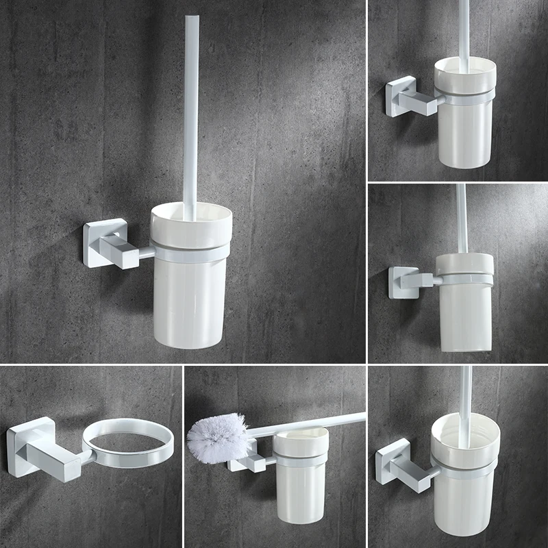 Держатель для туалетной щетки LO7311116 из нержавеющей стали белый в скандинавском