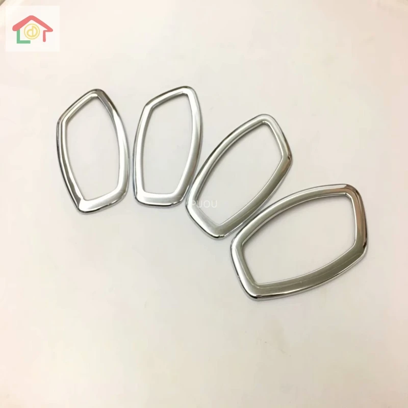 

car styling body cover detector trim ABS chrome inner door Bowl stick lamp frame 4pcs For Renault Captur 2015 2016 2017