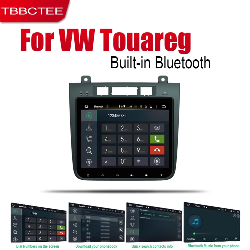 Автомагнитола TBBCTEE с GPS навигацией для Volkswagen VW Touareg 2010 ~ 2018 мультимедийная система