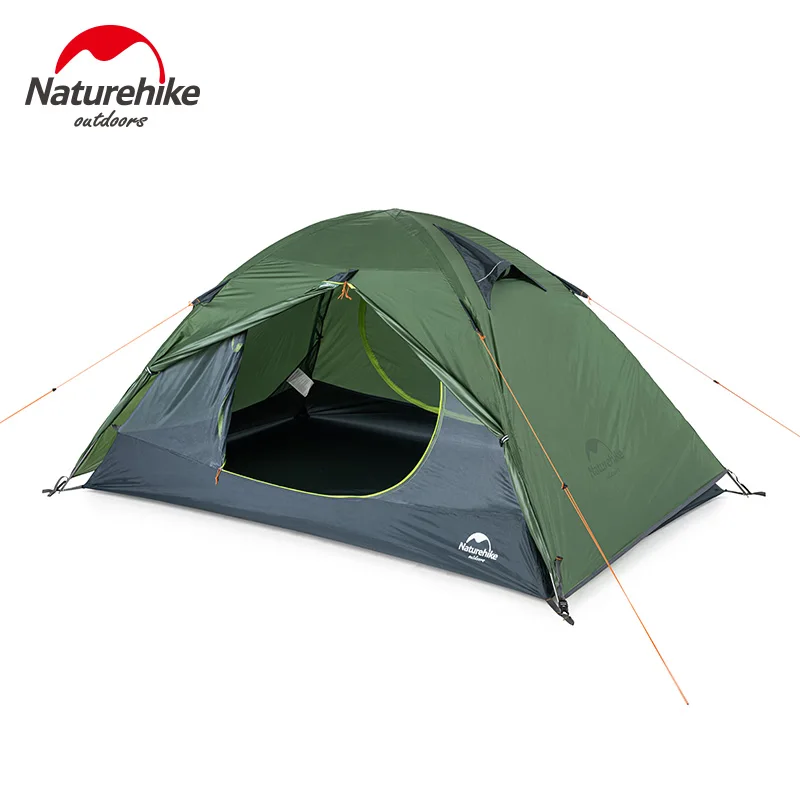 Двухслойная туристическая палатка Naturehike на 2 человек нейлоновая 3 Сезона | Спорт и