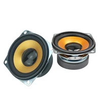 2pcs 4 ohm 2 5inch audio woofer speaker 65mm full range rubber edge orange basin square loudspeaker diy home theater sound speak