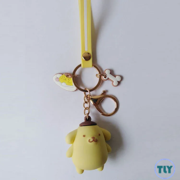 Мультфильм Bad Марка Badtz Maru ПВХ брелок hello kitty Cinnamoroll милый смешной кулон для женщин брелоки llaveros ювелирные изделия Дети Подарки Игрушка - Цвет: I19