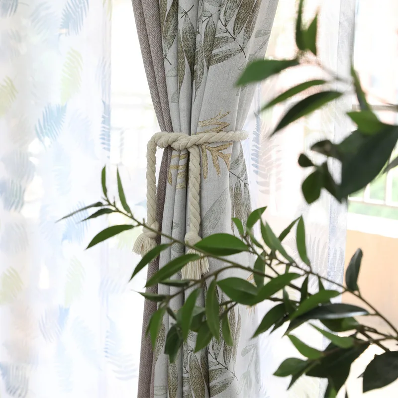 Новые высококачественные большие листья с полными затемненными занавесками для