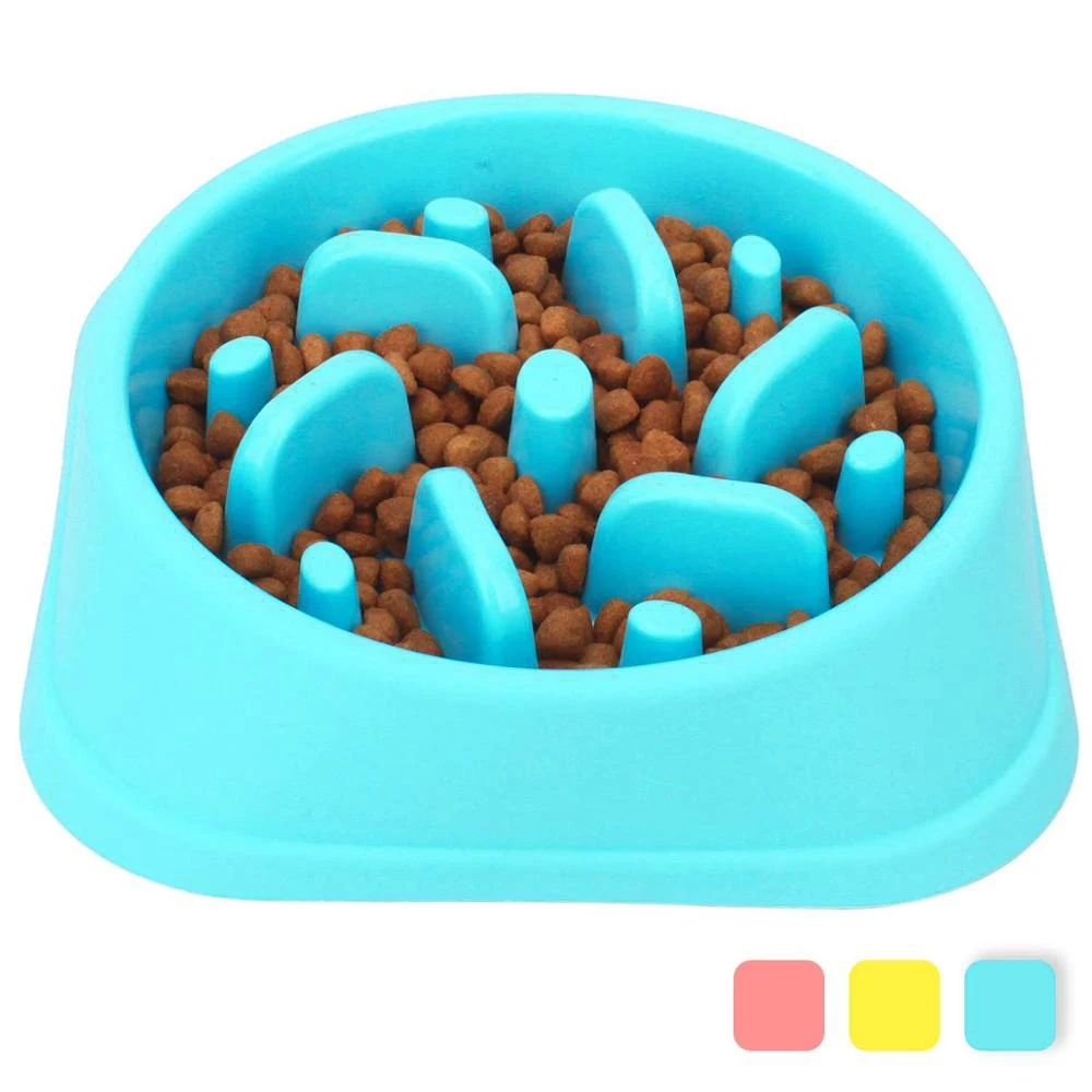 

Pet dog bowl slow feeder anti-asphyxiation slow feeding bowl for puppy large dog healthy dog food feeder container water bowls