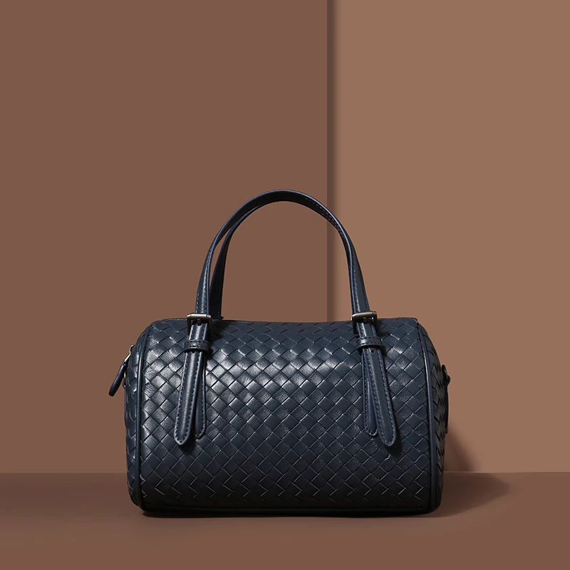 Dark blue Роскошные сумки для женщин из натуральной кожи овчины Кроссбоди большой емкости дорожная сумка женская высокое качество женские сумки через плечо - Цвет: Dark blue