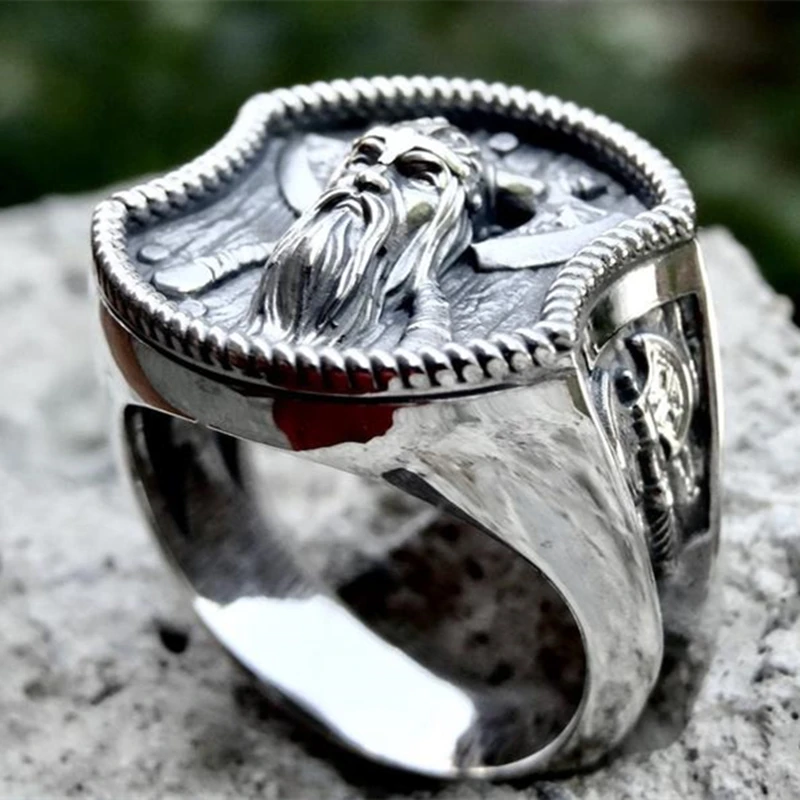 EYHIMD мужские Viking кольцо из нержавеющей стали 316L Молот Тора двойной топор кольца