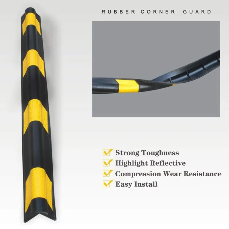 Автомобильный парковочный протектор угловая Резина с отражателем гаражная