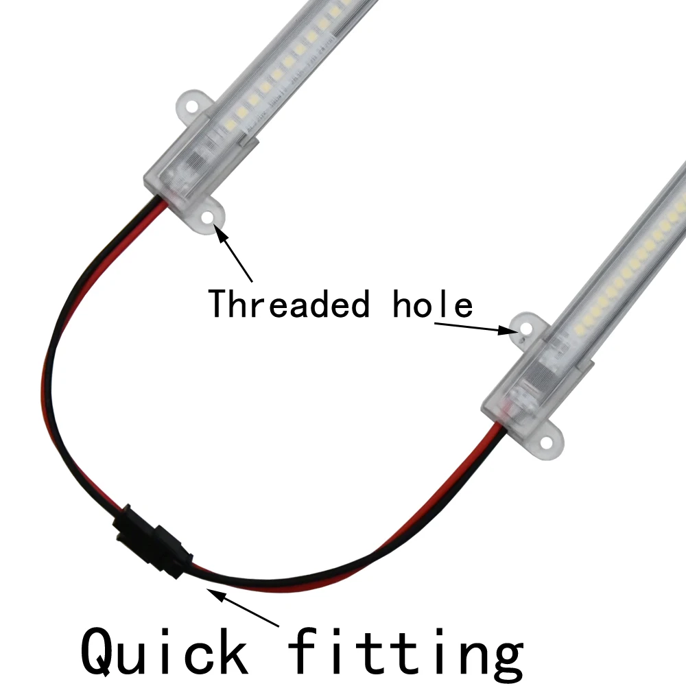 Светодиодная лента AC220V SMD2835 с твердым лучом 0 3 м 4 5 из алюминиевого сплава для