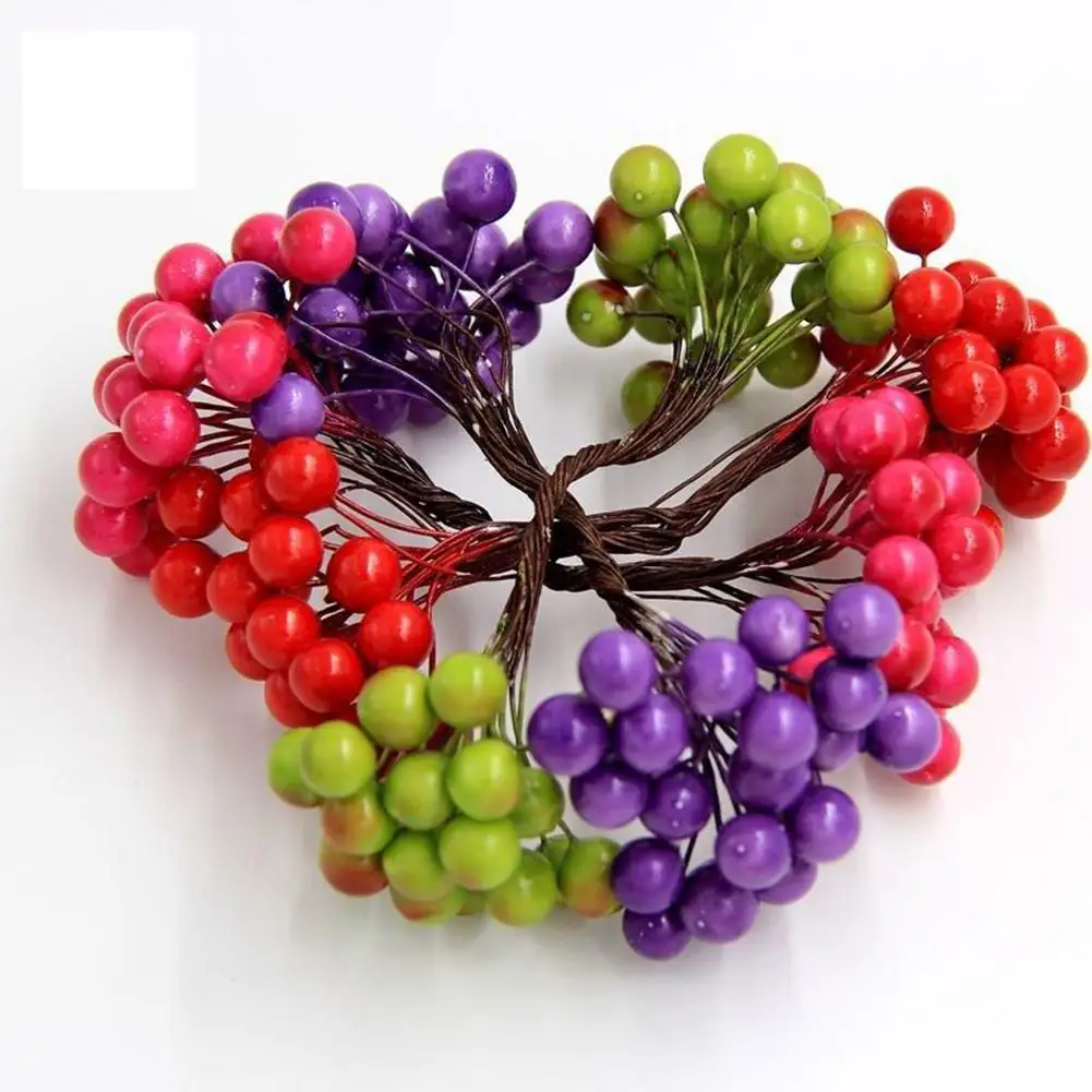 40 шт. на 1 пучке искусственные Ягоды Искусственные ягоды реалистичные поддельные