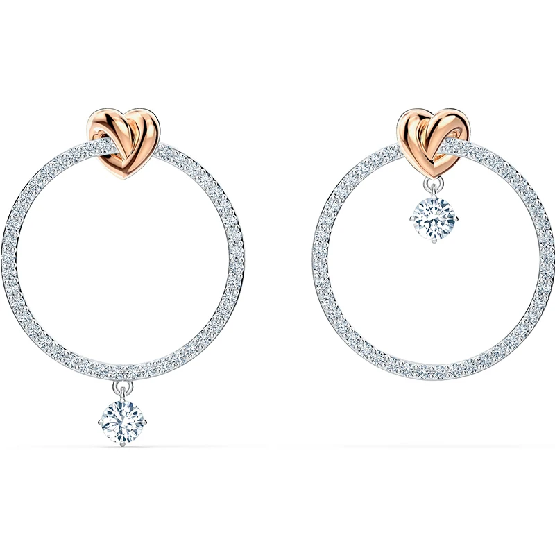

2020 New Fashion Classic Rose LIFELONG HEART Pierced Earrings For Wife To Send Girlfriend A Birthday Anniversary Exquisite Gift