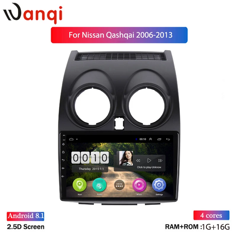 9 дюймов IPS 2.5D Автомобильный мультимедийный видеоплеер для Nissan Qashqai 2006 2013 GPS