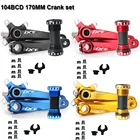 Велосипедный кривошипный рычаг 104 BCD, средний вал, горный велосипед, интегрированный полый, левый и правый Комплект нижнего кронштейна, комплект