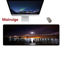 mairuige beautiful landscape pattern mouse pad beautiful bridge lock table mat gaming high speed non slip keyboard pad